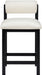 Roundhill - Fabric Counter Stool - Black Frame - Simple Home Plus