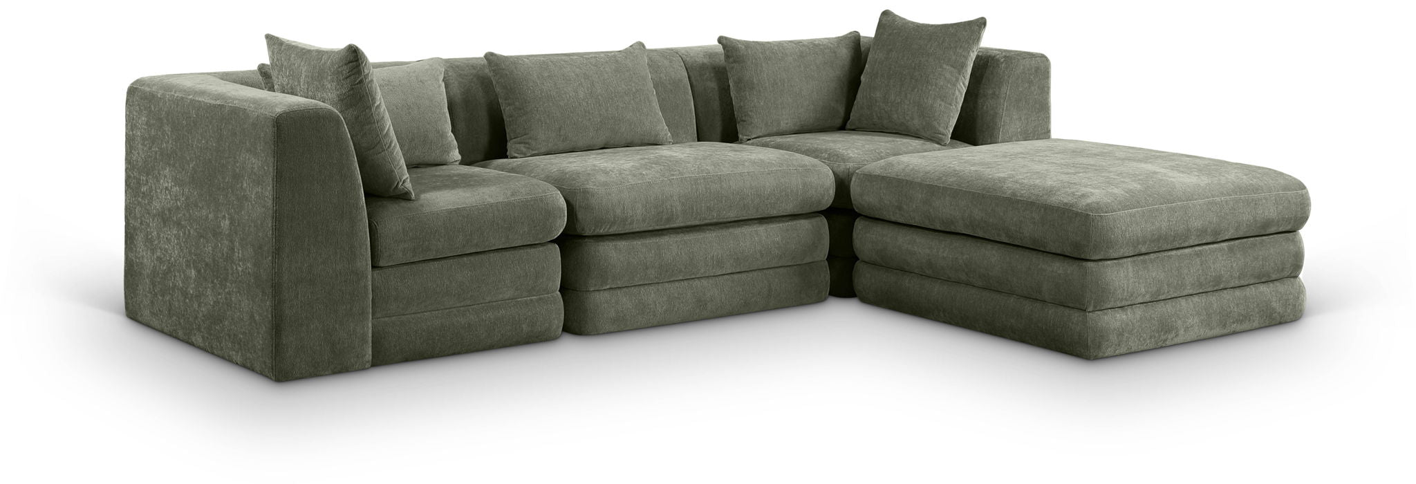 Stellar - 4 Piece Upholstered Modular Sectional - Simple Home Plus