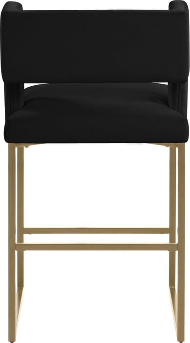 Caleb - Counter Stool with Gold Legs (Set of 2) - Simple Home Plus