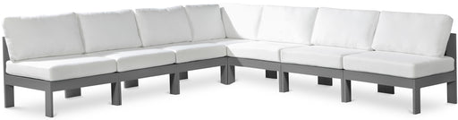 Nizuc - Outdoor Patio 7 Piece Modular Sectional With Gray Frame - Simple Home Plus