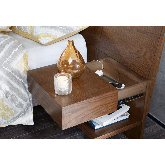 Clark - 3 Piece Bedroom Set (Queen Bed With 2 Nightstands) - Pecan - Simple Home Plus