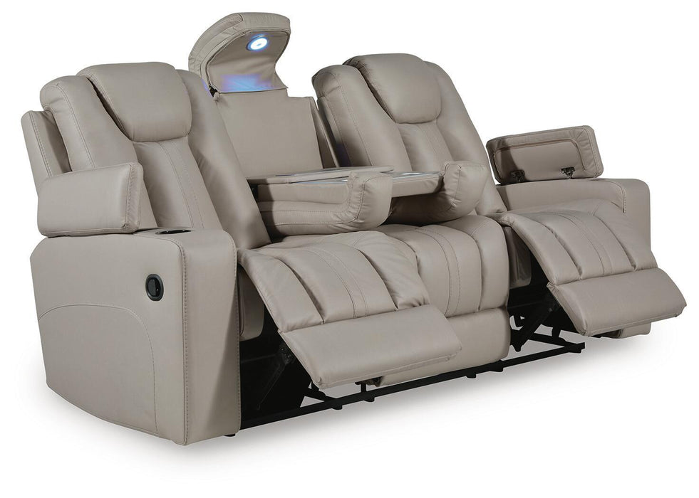 Elevate Edges - Reclining Sofa With Drop Down Table - Coin - Simple Home Plus