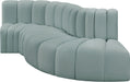 Arc - Faux Leather 4 Piece L-Shaped Modular Sofa - Simple Home Plus