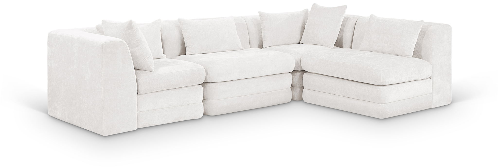 Stellar - 4 Piece Upholstered Modular Sectional - Simple Home Plus