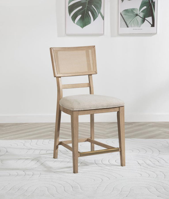 Kailani - Radio Weave Cane Counter Dining Side Chair (Set of 2) - Beige Oak - Simple Home Plus