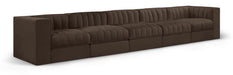 Rummi - Velvet Performance Fabric Upholstered 5 Piece Modular Sofa - Simple Home Plus