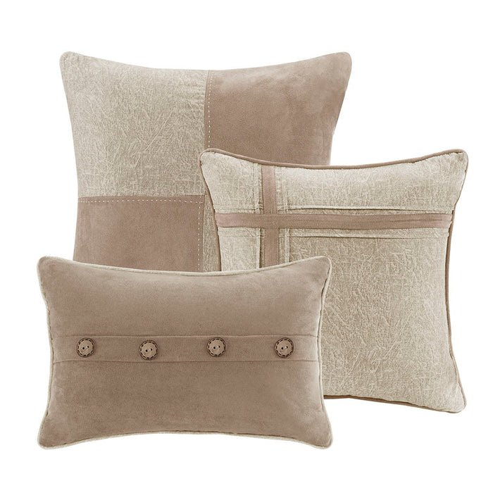 Boone - 7 Piece Comforter Set - Tan - Simple Home Plus