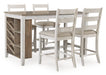 Skempton - Rectangular Counter Table With Storage - White - Simple Home Plus