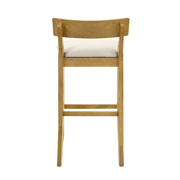 Merie - Modern Transitional Wood Bar Height Kitchen Bar Stool - Simple Home Plus