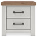 Savonport - Two Drawer Night Stand - White / Brown - Simple Home Plus