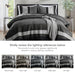 Boulder Stripe - Full/Queen Pieced Comforter Set - Black - Simple Home Plus