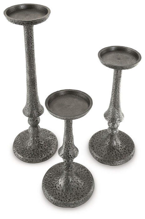 Eravell - Pewter Finish - Candle Holder Set (Set of 3) - Simple Home Plus