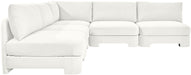 Hammond - Velvet Performance Fabric Upholstered 5 Piece Armless Sectional - Simple Home Plus