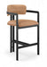 Aurum - Vegan Leather Upholstered Counter Stool With Graphite Black Base - Simple Home Plus