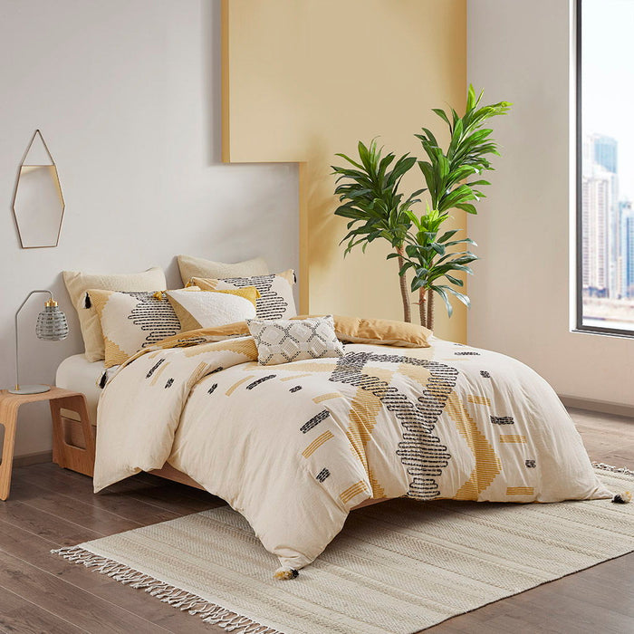 Arizona - 3 Piece Duvet Cover Set - Yellow - Simple Home Plus