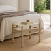 Santos - Faux Leather Upholstered Bench - Natural Frame - Simple Home Plus