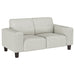 Deerhurst - Upholstered Track Arm Tufted Loveseat - Greige - Simple Home Plus