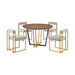 Joana Anastasia - Round Walnut Dining Table Set - Simple Home Plus