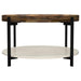 Adhvik - Round Table With Marble Shelf - Simple Home Plus