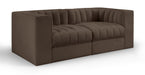 Rummi - Velvet Performance Fabric Upholstered 2 Piece Modular Loveseat - Simple Home Plus