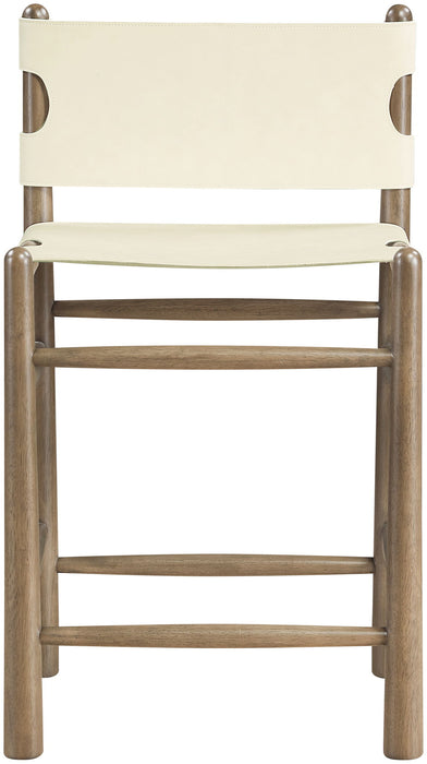 Santos - Upholstered Counter Stool With Stained Brown Base - Simple Home Plus