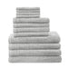 Big Bundle - Quick Dry 12 Piece Bath Towel Set - Silver - Simple Home Plus