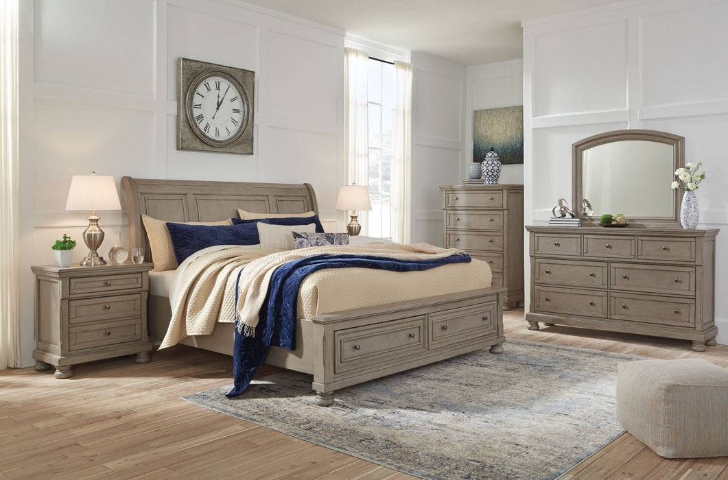Lettner - Sleigh Bed - Simple Home Plus