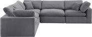 Comfy - 5 Piece Velvet Modular Corner Sectional - Simple Home Plus