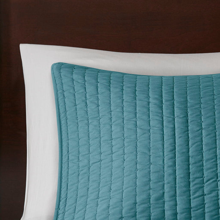 Keaton - King Reversible Coverlet Set - Teal - Simple Home Plus