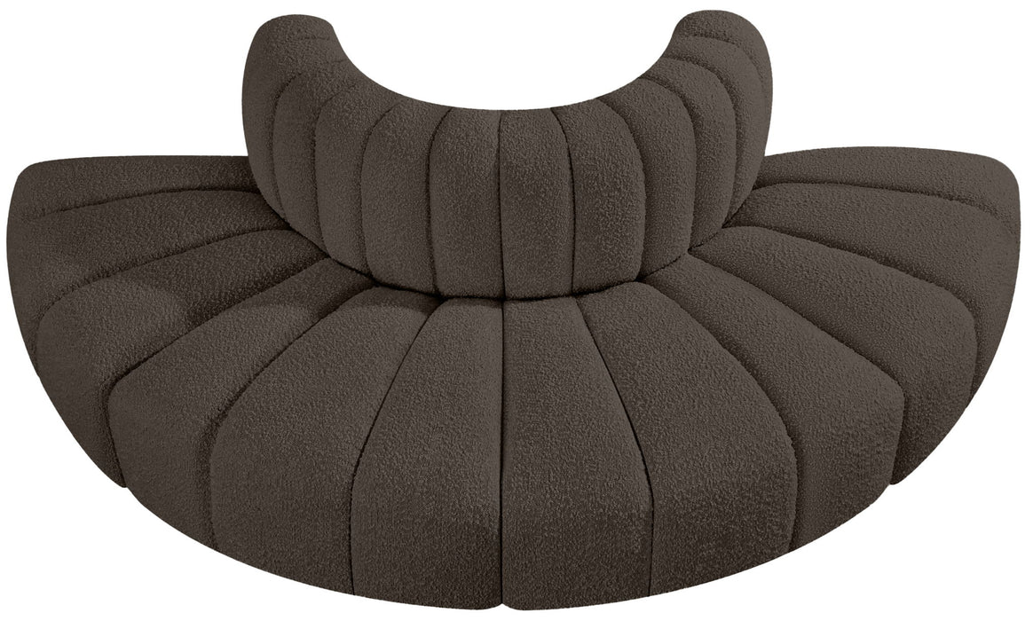 Arc - Boucle Fabric 4 Piece Modular Sofa - Simple Home Plus
