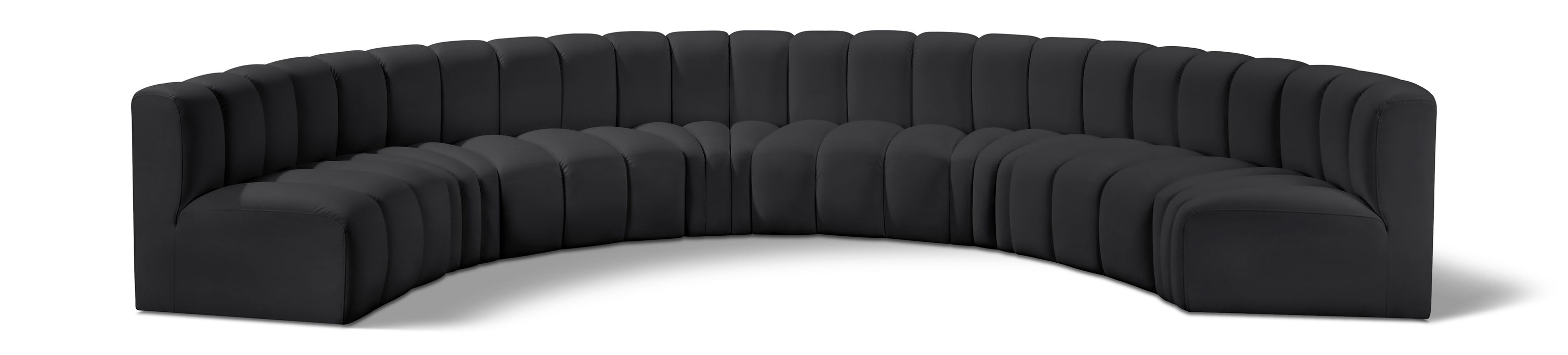 Arc - Faux Leather 8 Piece U-Shaped Modular Sofa - Simple Home Plus