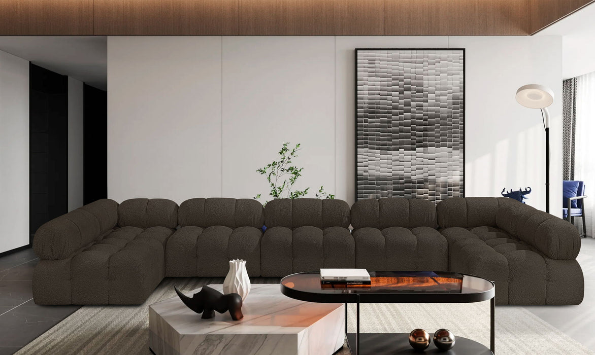 Ames - 7 Piece Boucle Fabric Modular Sectional - Simple Home Plus