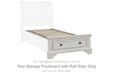 Robbinsdale - Twin Storage Ftbd w/Roll Slats - Antique White - Simple Home Plus