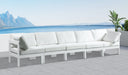 Nizuc - Outdoor Patio 5 Seat Modular Sofa With White Frame - Simple Home Plus