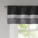 Amherst - Polyoni Pintuck Window Valance - Black - Simple Home Plus
