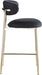 Lupita - Counter Stool With Brushed Gold Frame (Set of 2) - Simple Home Plus