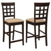 Gabriel - Lattice Back Counter Chair (Set of 2) - Cappuccino - Simple Home Plus