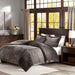 Parker - King Comforter Mini Set - Gray - Simple Home Plus