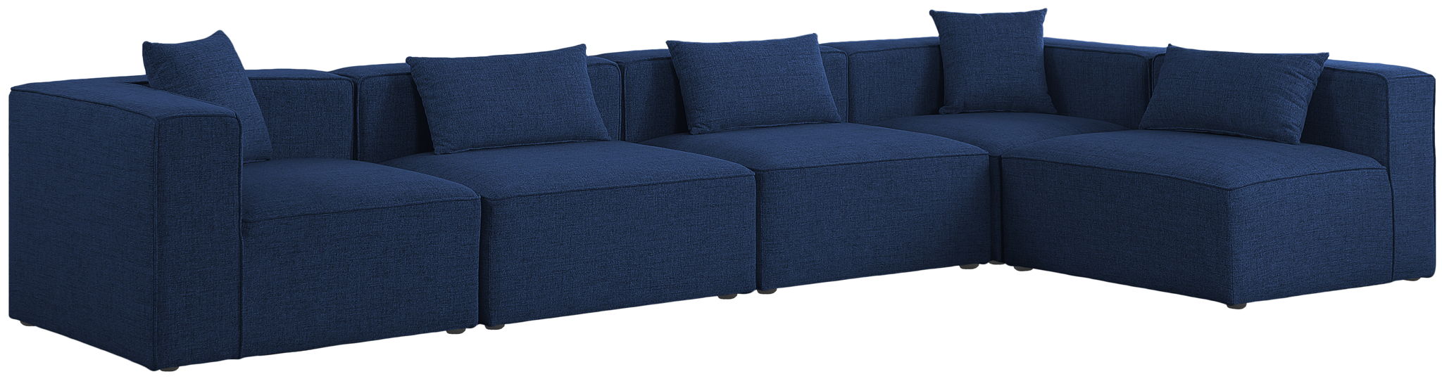 Cube - Linen 5 Piece Modular Sectional - Simple Home Plus