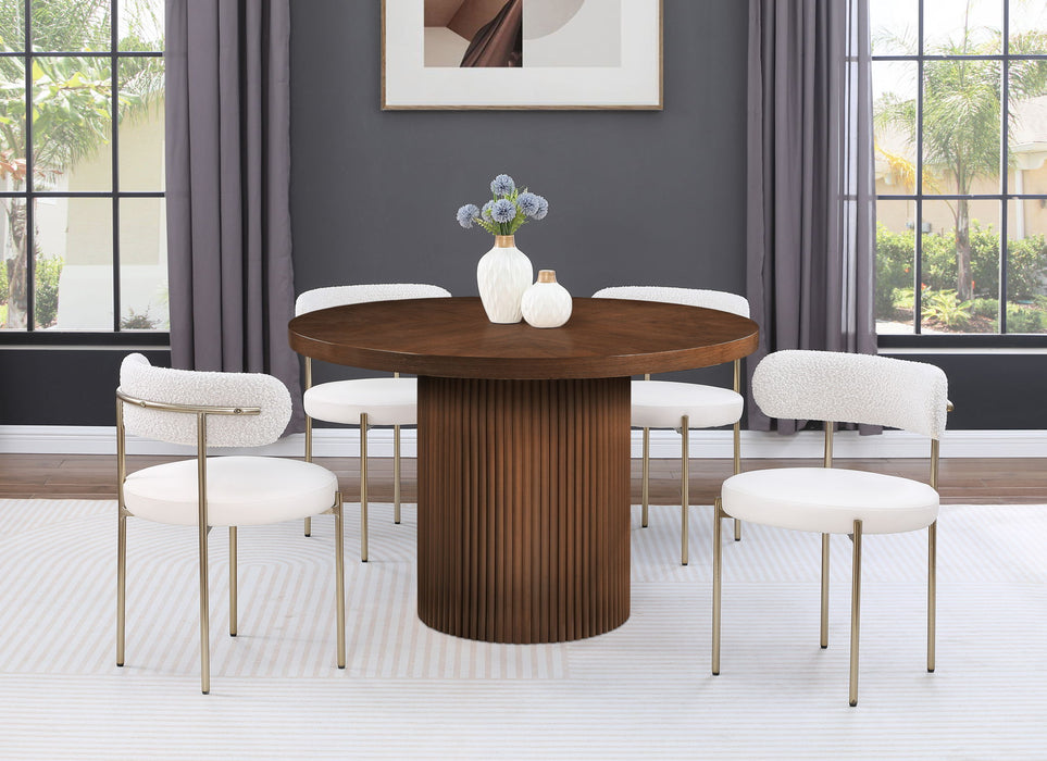 Belinda - Wood Oak Veneer Dining Table - Simple Home Plus
