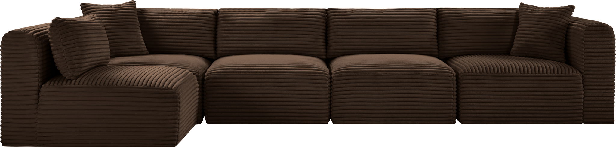 Shaggy - 5 Piece Modular Sectional - Simple Home Plus