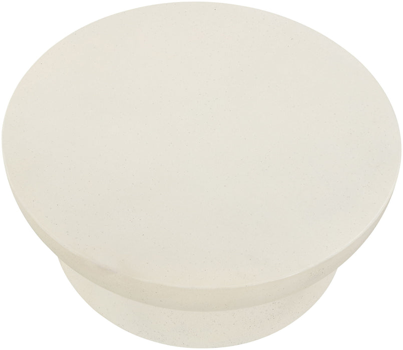 Avaya - Concrete And Fiberglass Indoor / Outdoor Coffee Table - Cream - Simple Home Plus