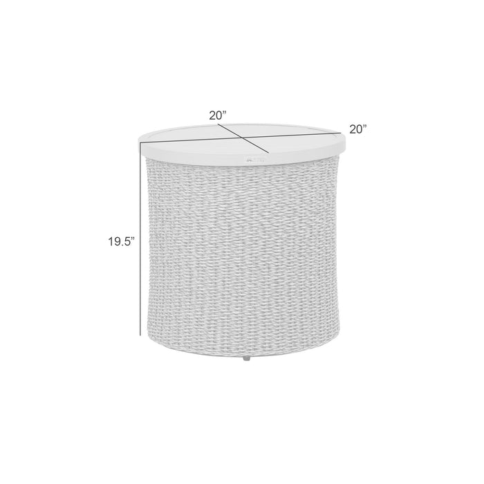 Pavilion - Round Outdoor End Table - Natural