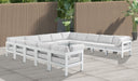 Nizuc - Outdoor Patio 13 Piece Modular Sectional With White Frame - Simple Home Plus