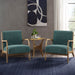 Novak - Mid-Century Modern Accent Armchair (Set of 2) - Teal - Simple Home Plus