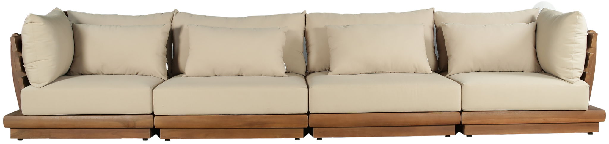 Mirella - 4 Piece Water Resistant Fabric Outdoor Patio Modular Sectional - Simple Home Plus