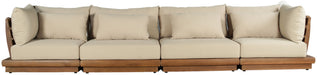 Mirella - 4 Piece Water Resistant Fabric Outdoor Patio Modular Sectional - Simple Home Plus