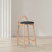 Calvin - Faux Leather Stool - Light Brown Legs - Simple Home Plus