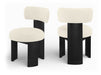 Atelier - Vegan Leather Upholstered Dining Chair (Set of 2) - Black Frame - Simple Home Plus