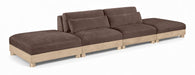 Turin - Chenille Fabric Upholstered Modular Sectional - Brown - Simple Home Plus